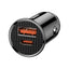 Automobilinis įkroviklis Baseus Circular Plastic 30W USB-C/USB-A juodas CCALL-YS01