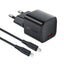Įkroviklis Acefast A117 20W GaN USB-C + USB-C to Lightning 1.2m cable juodas