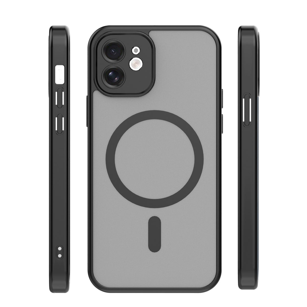 Dėklas Matte MagSafe Apple iPhone 12 juodas