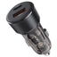 [Pažeista pakuotė] Automobilinis įkroviklis Acefast B12 60W USB-C/USB-A juodas