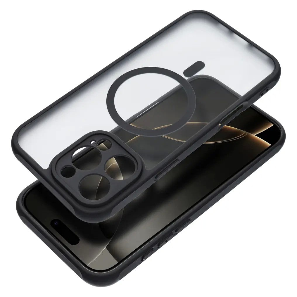 Dėklas Matte MagSafe Apple iPhone 16 Pro Max juodas