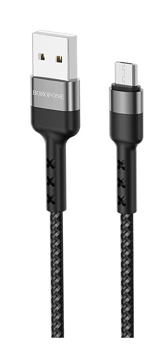 USB kabelis Borofone BX34 microUSB 1.0m juodas