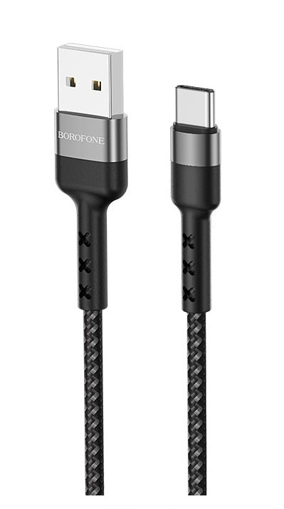 USB kabelis Borofone BX34 Type-C 1.0m juodas