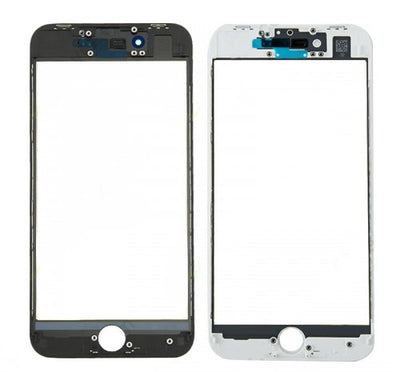 LCD stikliukas Apple iPhone 8/SE 2020 su rėmeliu ir OCA baltas V3