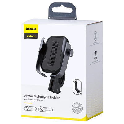 Telefono laikiklis dviračiui Baseus Armor juodas SUKJA-01
