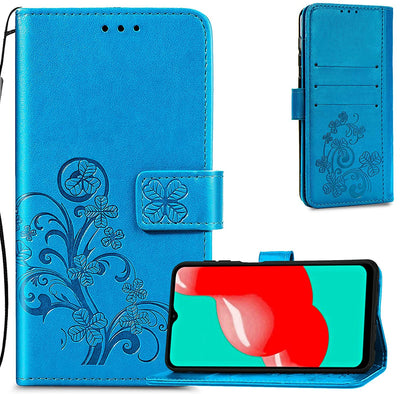 Dėklas Flower Book Samsung A226 A22 5G mėlynas