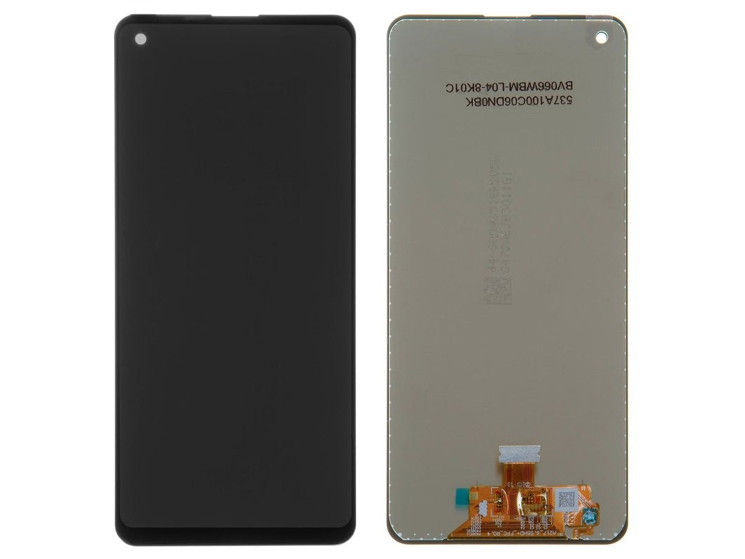 Ekranas Samsung A217F A21s su lietimui jautriu stikliuku juodas HQ