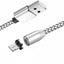 USB kabelis Magnetic Lightning magnetinis 1.0m baltas