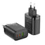 Įkroviklis Dux Ducis C110 2xPD + Quick Charge 3.0 juodas
