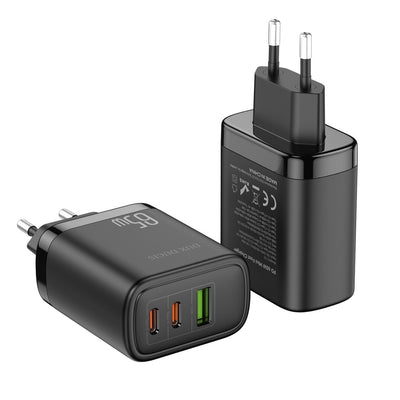 Įkroviklis Dux Ducis C110 2xPD + Quick Charge 3.0 juodas