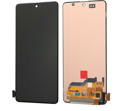 Ekranas Samsung A515 A51 su lietimui jautriu stikliuku juodas OLED (real size)