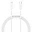 USB kabelis Baseus Superior iš Type-C į Lightning PD 20W 1.0m baltas CATLYS-A02