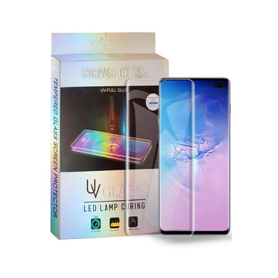 LCD apsauginis stikliukas M1 5D UV Glue Samsung G996 S21 Plus 5G lenktas skaidrus