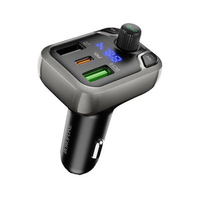 Transmiteris Borofone BC38 Flash Energy PD20W+QC3.0 Bluetooth MP3 grotuvas/FM bangų moduliatorius (laisvų rankų įranga,LCD,2xUSB,1xUSB Type-C) juodas