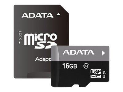 Atminties korta ADATA microSD 16GB (UHS-I Class 10) + SD adapter