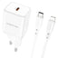 Įkroviklis Borofone BN6 Type-C PD+QC3.0 20W + Lightning, baltas