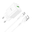 Įkroviklis Hoco N26 USB-A Quick Charge 3.0 18W + MicroUSB baltas