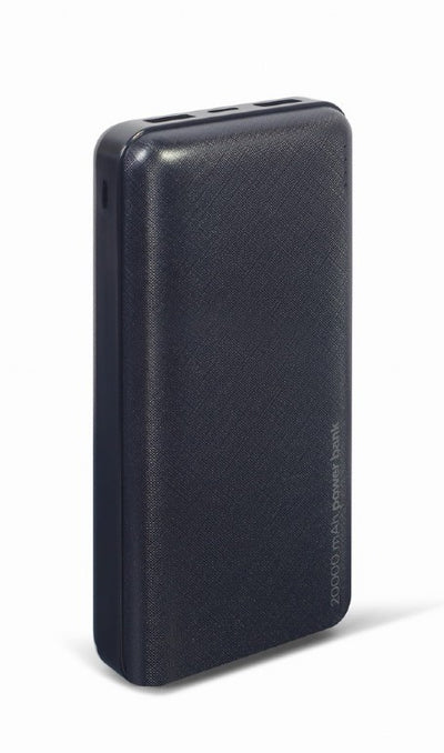 Išorinė baterija Power Bank Gembird PB20-02 20000mAh juoda