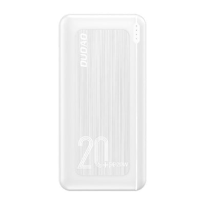 Išorinė baterija Power Bank Dudao K12PQ+ PD 20W QC 3.0 2xUSB-A/Type-C 20000mAh balta