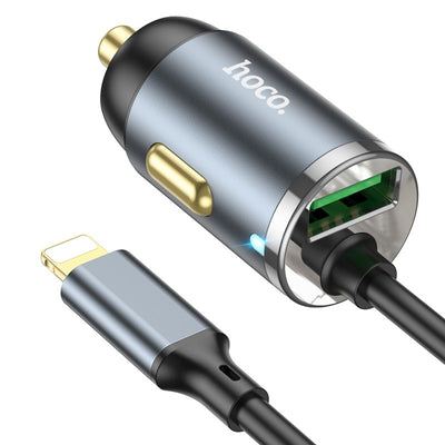 Automobilinis įkroviklis Hoco NZ7 PD20W+QC3.0 Lightning/USB-A