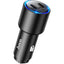 Automobilinis įkroviklis Hoco NZ3 2xType-C PD/QC 3.0 juodas