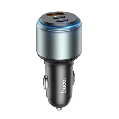 Automobilinis įkroviklis Hoco NZ9 95W 2xType-C/1xUSB-A juodas