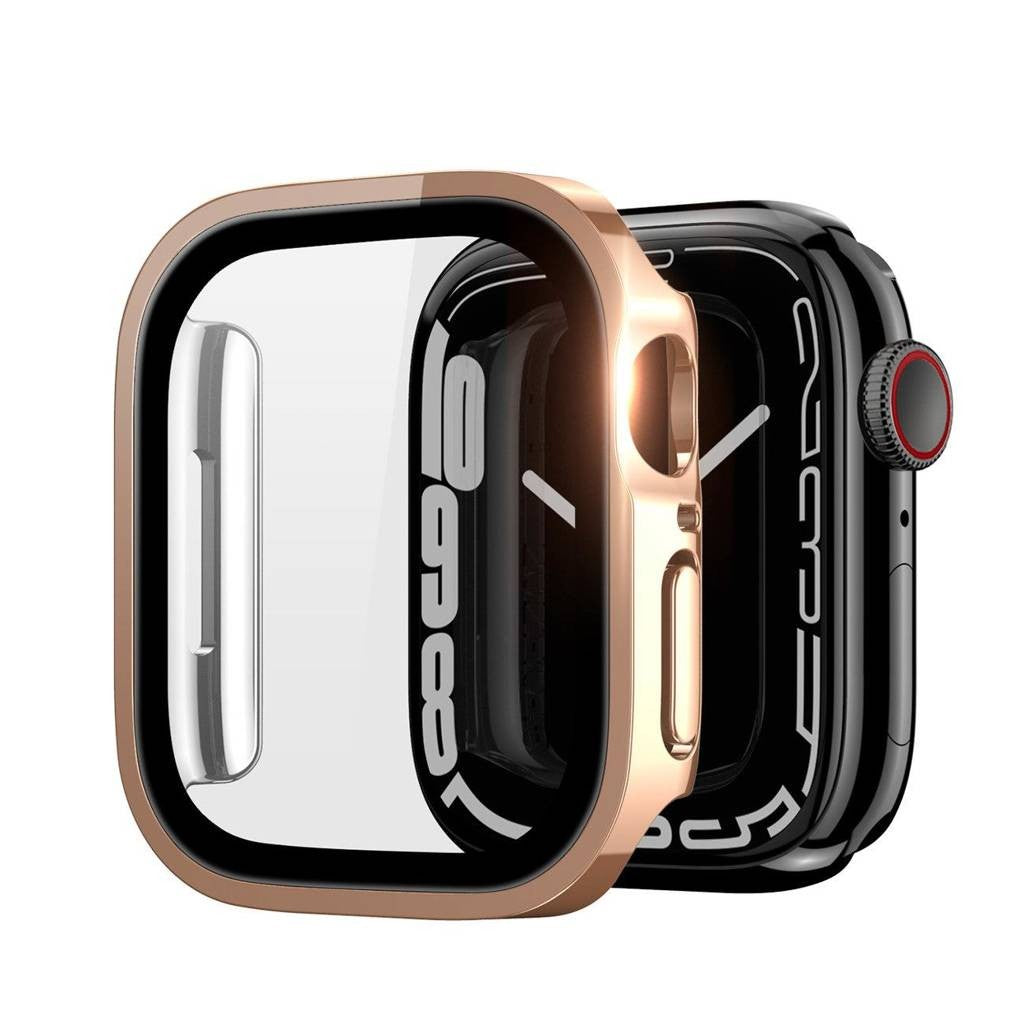 LCD apsauginis stikliukas/dėklas Dux Ducis Hamo Apple Watch 44mm rožinis