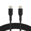 USB kabelis Belkin Boost Charge Braided USB-C to USB-C 1.0m juodas