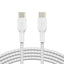 USB kabelis Belkin Boost Charge Braided USB-C to USB-C 1.0m baltas
