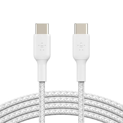 USB kabelis Belkin Boost Charge Braided USB-C to USB-C 1.0m baltas