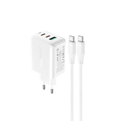 Įkroviklis Acefast A13 PD65W 2xType-C/USB-A baltas