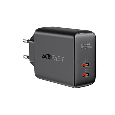 Įkroviklis Acefast A9 PD40W 2xType-C juodas