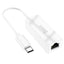 Adapteris Hoco UA22 Type-C to RJ45 100 Mbps baltas