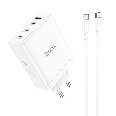 Įkroviklis Hoco N31 PD100W 3xType-C/1xUSB-A + Type-C baltas