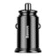 Automobilinis įkroviklis Baseus Circular 30W 2xUSB-A juodas CCALL-YD01