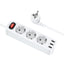 Ilgiklis Hoco NS2 Aura 3 lizdų + 3xUSB-A 1.8m baltas