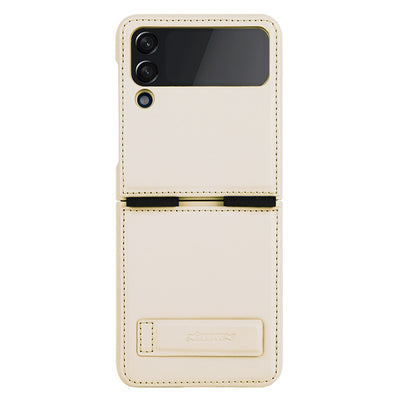 Dėklas Nillkin Qin Leather (Plain Leather) Samsung F721 Z Flip4 5G auksinis
