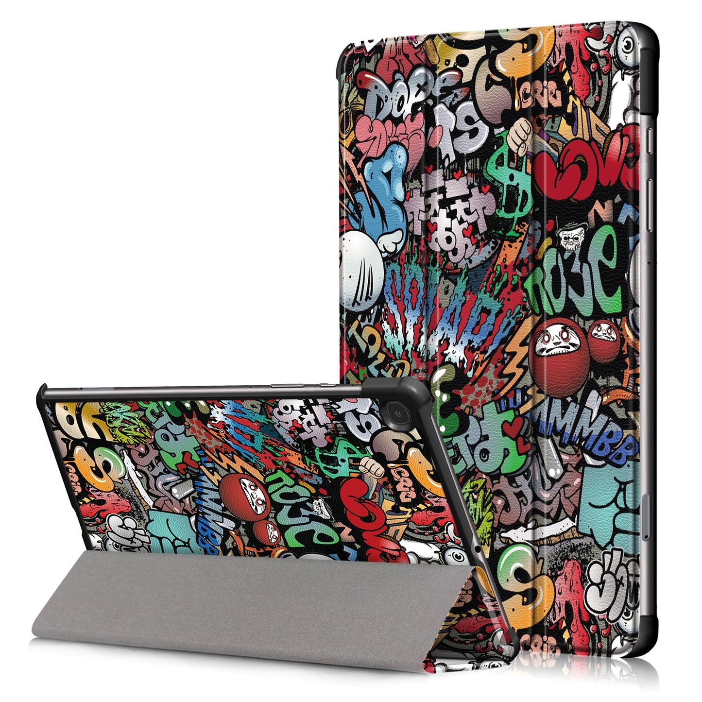 Dėklas Smart Leather Samsung X110/X115 Tab A9 8.7 graffiti