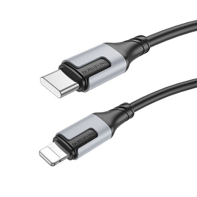 USB kabelis Borofone BX101 USB-C to Lightning 1.0m juodas