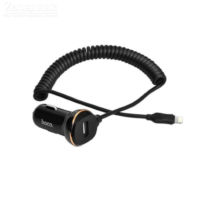 Įkroviklis automobilinis Hoco Z14 USB + microUSB (3.4A) juodas