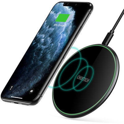 Įkroviklis belaidis Choetech 15W Fast Wireless Charging Pad T559-F juodas