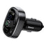 Transmiteris Baseus T-Typed S-09 Bluetooth MP3 grotuvas/FM bangų moduliatorius (laisvų rankų įranga,microSD,LCD,2xUSB Quick Charge 3.4A įkroviklis) CCALL-TM01