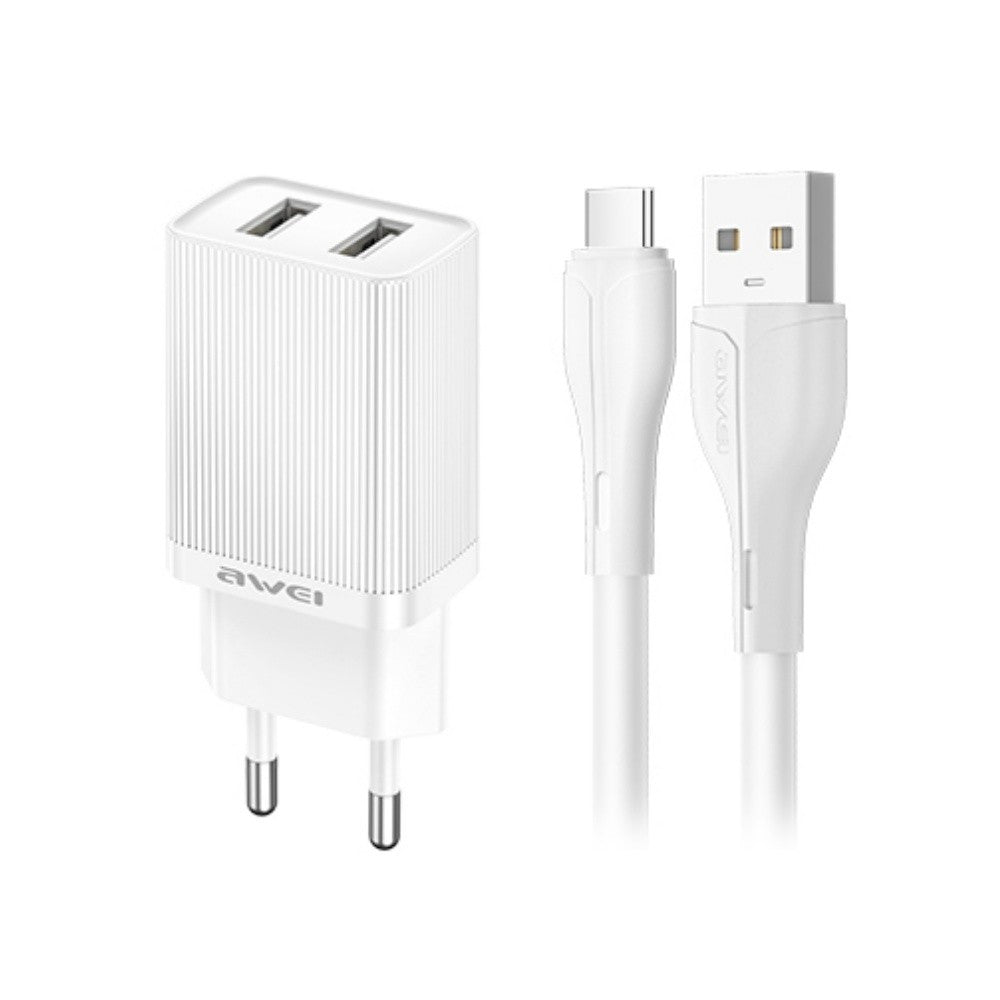 Įkroviklis Awei C15-EU 2xUSB-A 10W baltas