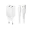 Įkroviklis Awei C15L-EU 2xUSB-A 10W + USB to Lightning cable baltas