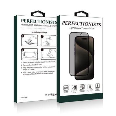 LCD apsauginis stikliukas 2.5D Privacy Perfectionists Samsung S918 S23 Ultra 5G juodas