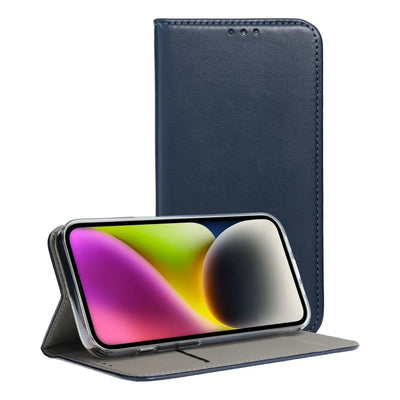 Dėklas Smart Magnetic Xiaomi Redmi 13 4G/Redmi 13 5G/Poco M6 4G tamsiai mėlynas