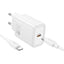 Įkroviklis Hoco N62 30W GaN USB-C + USB-C to USB-C cable 1.0m baltas