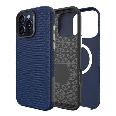 Dėklas Perfectionists Triangle Mag Case Apple iPhone 16 Pro tamsiai mėlynas