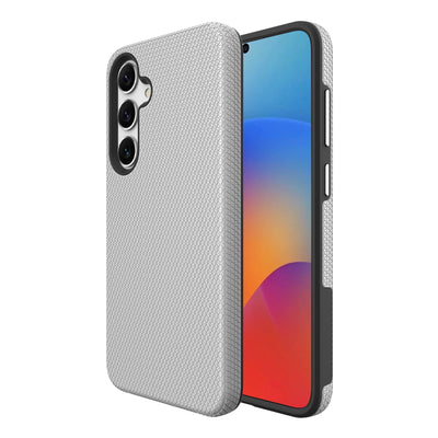 Dėklas Perfectionists Triangle Case Samsung S721 S24 FE sidabrinis