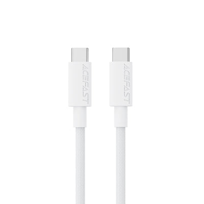 USB kabelis Acefast C18-03 60W USB-C to USB-C 1.2m baltas